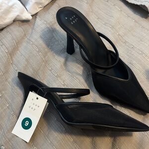 A New Day Women's Black Pointed Heels